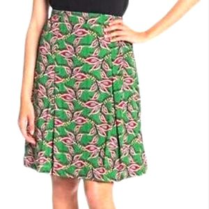 Pleione Green Pleated Skirt